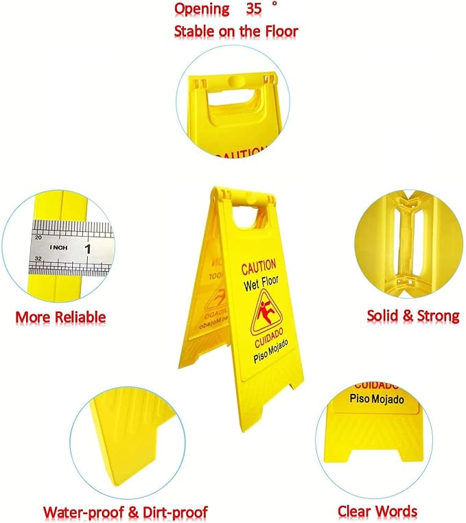 Displayforever 6 Packs Caution Wet Floor Signs - Image 5