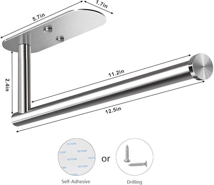 VAEHOLD Adhesive Paper Towel Holder Under Cabinet Mount, Wall Mounted Paper - Image 2