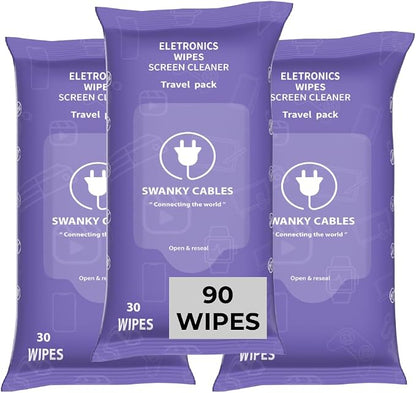 Screen Cleaner Wipes: Electronic Wipes by SWANKYCABLES