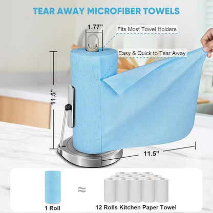 AIDEA Microfiber Cleaning Cloth Roll, Reusable Tear Away Paper Towels, - Image 3