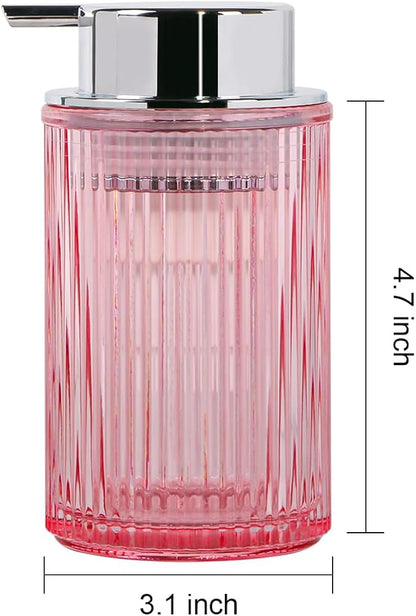 Pink Foaming Soap Dispenser, 12 Oz Glass Foaming Hand Soap Dispenser - Image 7
