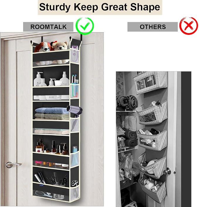 Over The Door Hanging Organizer 5-Shelves and 10 Side Pockets, Over The Door - Image 4