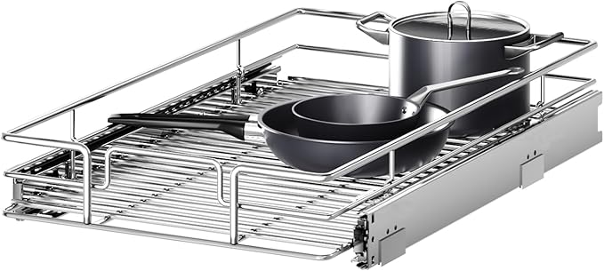 Pull Out Cabinet Organizer 11½" W x 21½" D, Heavy Duty Cabinet Pull Out Shelves by Unknown