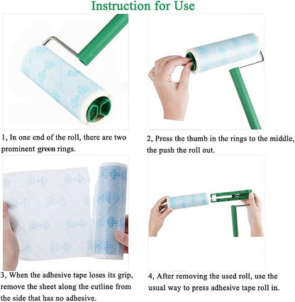 UNIKON Lint Roller Sticky Roller Pet Hair Roller, Long Handle Sticky Mop - Image 5