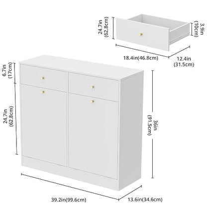 Double Tilt Out Trash Can Cabinet - Image 2