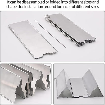 Stove Windscreen, 12 Plates Aluminum Stove Windshield - Image 6