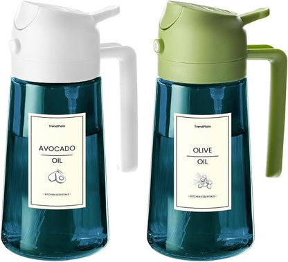 TrendPlain 16oz/470ml Blue Glass Olive Oil Sprayer by TrendPlain