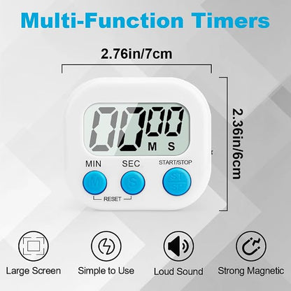 Digital Kitchen Timer, Magnetic Countdown Minute Simple Timer - Image 2