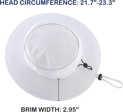 Connectyle Sun Hat for Men Women Outdoor UV Protection Safari Hat for Fishing Hiking Gardening Breathable Cowboy Hat UPF50