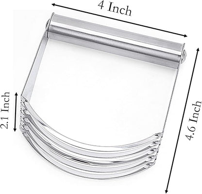 Dough Blender, 4.6 Inch x 4 Inch Stainless Steel Pastry Cutter - Image 2