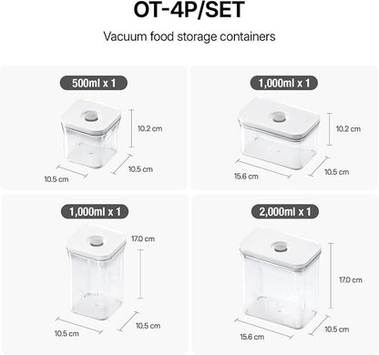 VAKUEN Premium Airtight Food Storage Containers 4-piece/Set, BPA Free, 100% - Image 2