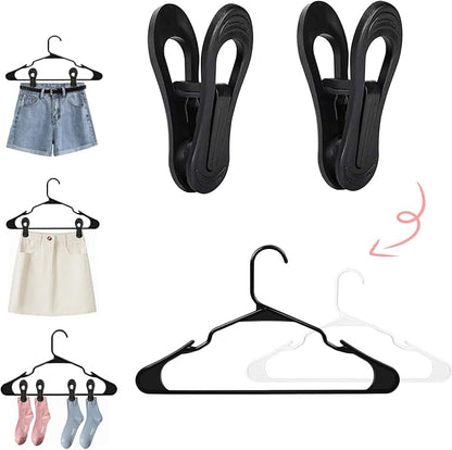 Black Hanger Clips 30 PCS, Plastic Hangers Clips Perfect - Image 4