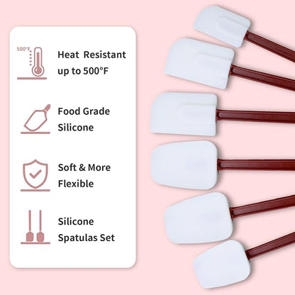 14 INCH Silicone Spatulas Heat Resistant Heavy Duty Rubber Spatulas Commercial - Image 3