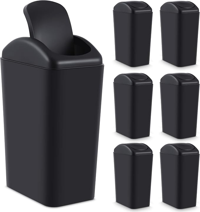 Hoolerry 8 Pcs 3 Gallon/12 Liter Small Trash Can Plastic Kitchen Garbage by Hoolerry