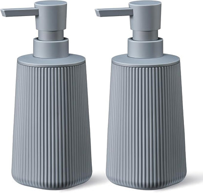 Gray 2 Pack Hand Soap Dispensers Set by zuxzmj