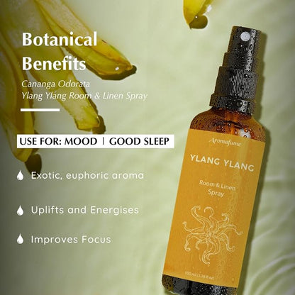 Ylang Ylang Room, Linen & Pillow Spray by Aromafume | 100ml/3.38 fl oz | - Image 2