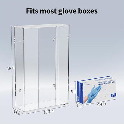 HIIMIEI Acrylic Glove Dispenser Wall Mount, Capacity Of 3 Glove Boxes - Image 4