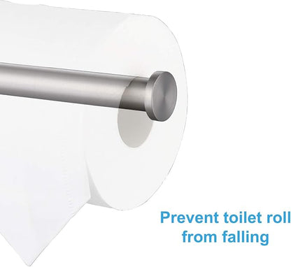 TASTOS Brushed Nickel Toilet Paper Holder SUS304 Stainless Steel, Modern Round - Image 6
