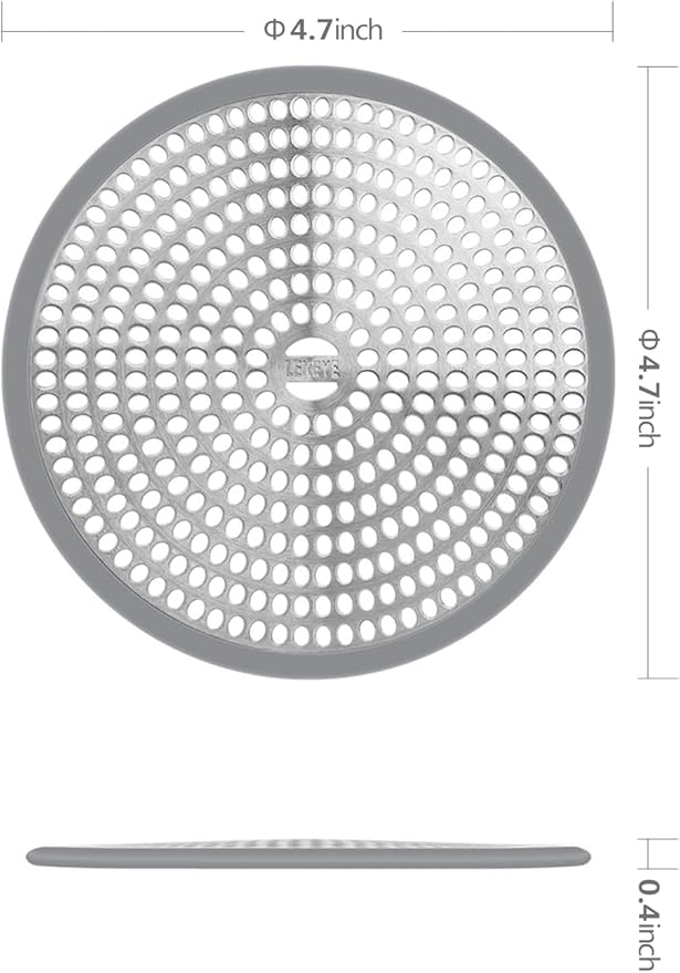 LEKEYE Shower Drain Hair Catcher/Strainer/Stainless Steel and Silicone - Image 2