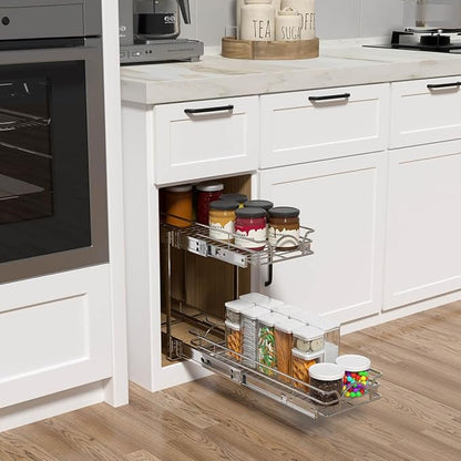 OCG 2 Tier Pull Out Cabinet Organizer, Pull Out Drawers - Image 3