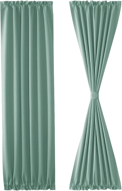 DWCN French Door Curtains – Rod Pocket Thermal Blackout Curtain - Image 7
