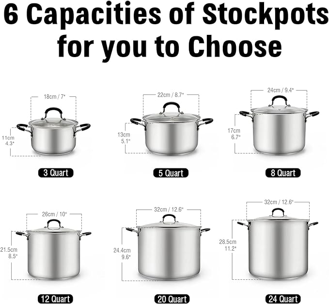 Cook N Home Stainless Steel Stock Pot - Image 2