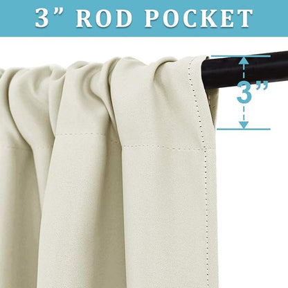 RYB HOME Blackout Curtains 63 inches Long - Image 2