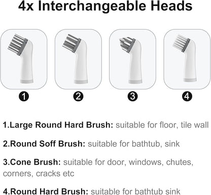 Electric Cleaning Brush with 4 in 1 Multiple Brush Heads, Indoor Household - Image 4