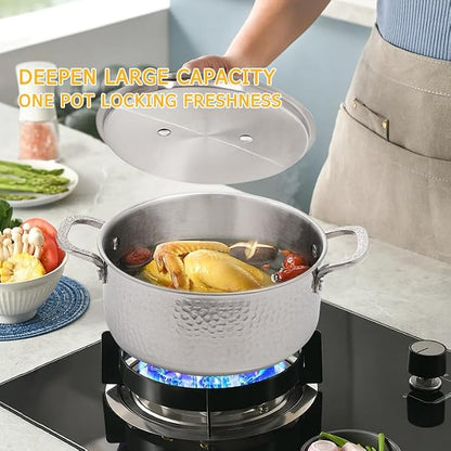 Vivicreate Tri-Ply Stainless Steel Stockpot – Deep Cooking Pot - Image 7