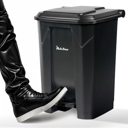 14 Gallon Step-On Trash Can/Container, Hands-Free Disposal by PlasticPrince