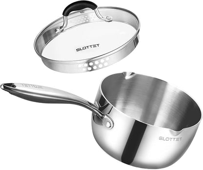 SLOTTET Tri-Ply Whole-Clad Stainless Steel Sauce Pan by SLOTTET