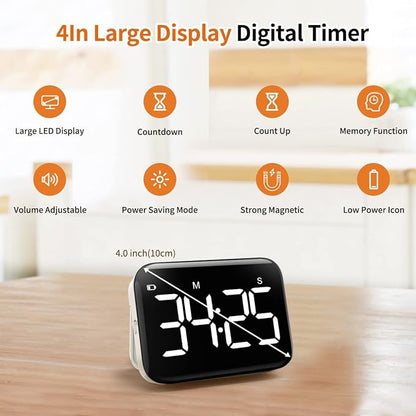 VOCOO Magnetic Kitchen Timer for Cooking - Image 2