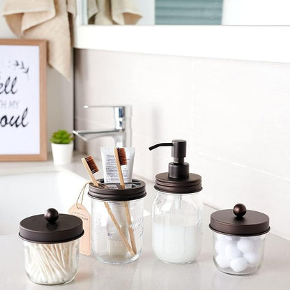Amolliar Mason Jar Liquid Soap Dispenser, 16OZ Stainless Steel Pump Lid & - Image 2