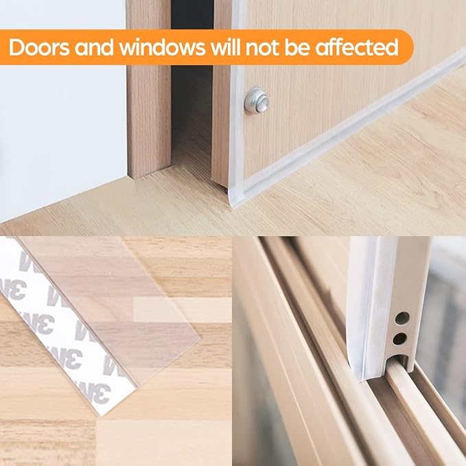 Bruiefpap 36 Ft Silicone Door Weather Stripping, Self-Adhesive Door Seal Strip - Image 5