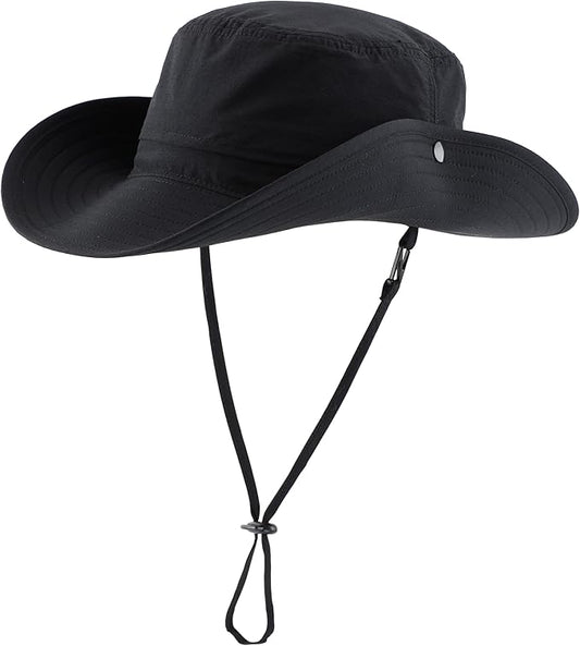 Connectyle Sun Hat for Men Women Outdoor UV Protection Safari Hat for Fishing Hiking Gardening Breathable Cowboy Hat UPF50