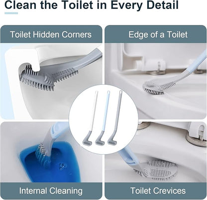 Golf Toilet Brush, Toilet Cleaning Brush, Flexible Bendable Silicone Long - Image 2