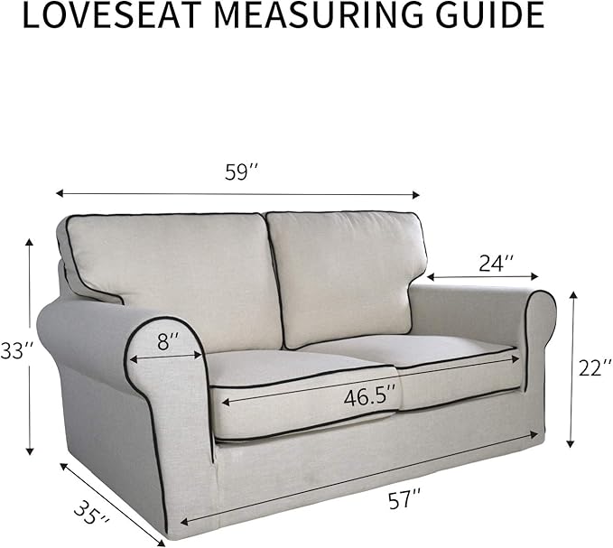 PureFit Reversible Quilted Sofa Cover, Water Resistant Slipcover Furniture Protector, Washable Couch Cover with Non Slip and Elastic Straps for Kids, Pets (Loveseat, Light Gray/Ivory)