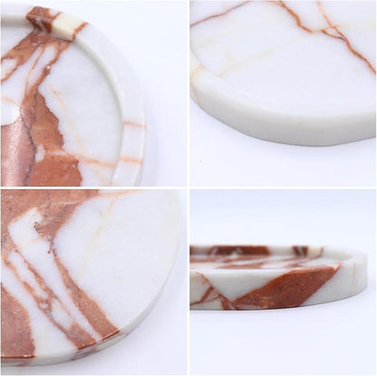 Natural Marble Tray, Oval Vanity Decorative Tray - Image 3