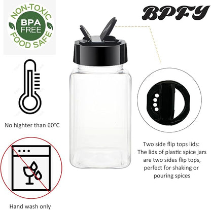 24 Pack 4oz Clear Plastic Spice Jars - Image 3