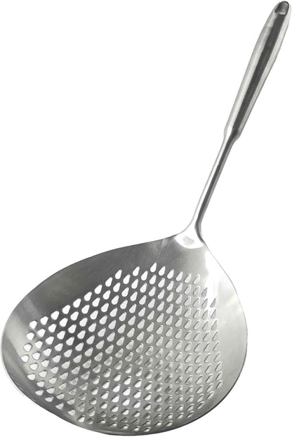 Stainless Steel Skimmer Slotted Spoon, Spider Strainer Ladle by Unknown