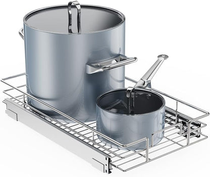 ROOMTEC Pull Out Cabinet Organizer, Cabinet Pull Out Shelves 12½" W x 21½" D by ROOMTEC
