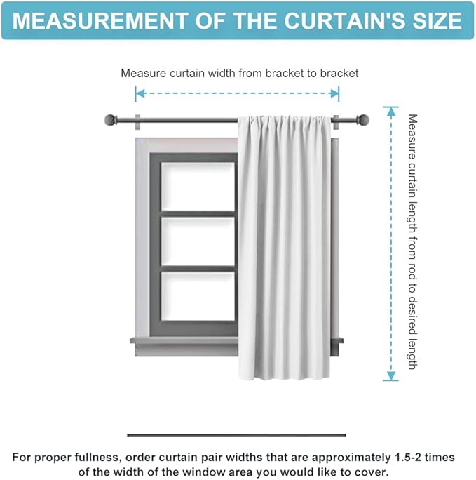 RYB HOME Bedroom Curtains Blackout Curtain Shades Blind - Image 8