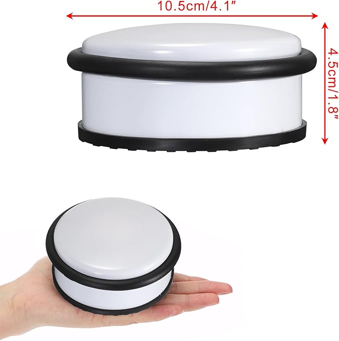 Sumnacon Heavy Duty Floor Door Stopper No Drill, Durability Stainless Steel Door Stops with Anti-Skid Rubber - Contemporary Decorative Safety Doorstop for Home Office Commercial Industrial,White