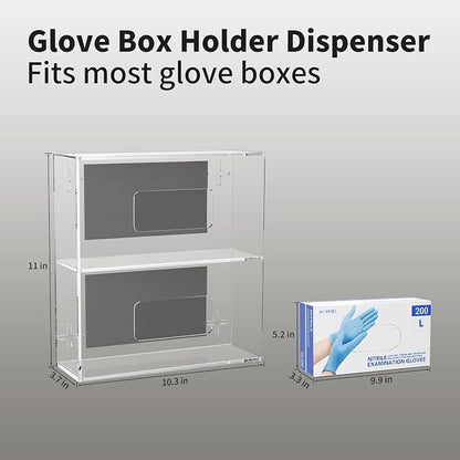 HIIMIEI Glove Holder for Wall Mount: Magnetic Gloves Box Holder, Acrylic - Image 6