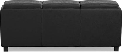 SIMPLIHOME Avalon 42 inch Wide Contemporary Rectangle Storage Ottoman in - Image 6