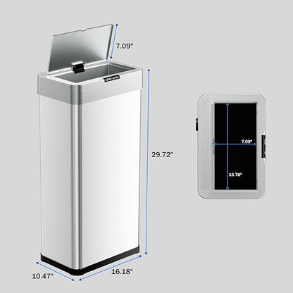 TLSUNNY 18.5 Gallon Motion Sensor Trash Can, Touchless Automatic Garbage Can - Image 2