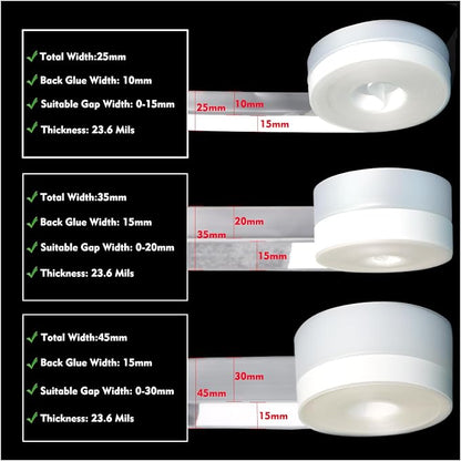 Silicone Seal Weather Stripping Tape 16.5 Ft Strip Bottom Draft Insulation - Image 2