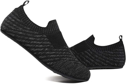 QZKDM Lightweight Slip on Grip Indoor House Slippers Barefoot Non Slip Home - Image 5