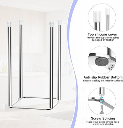 Water Bottle Drying Rack Reusable Bottle Rack Dryer Kitchen Stand Holder - Image 3