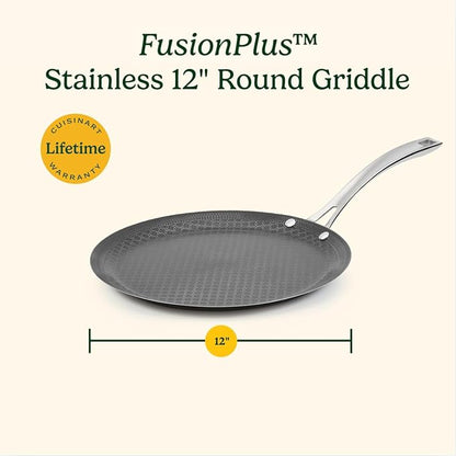 Cuisinart FusionPlus Hybrid Stainless Steel Cookware, 12-Inch Round Griddle Pan - Image 8